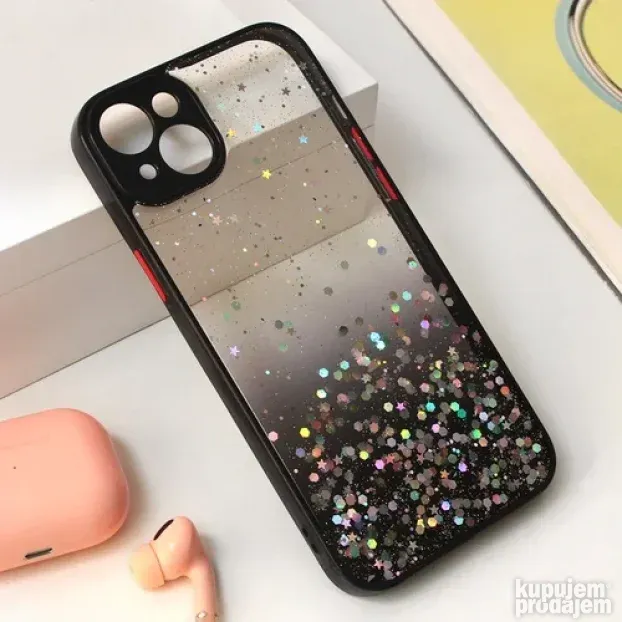 Maska Frame Glitter za iPhone 14 Plus 6.7 crna