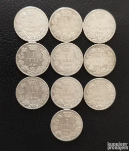 Dinari 1897, 10 komada