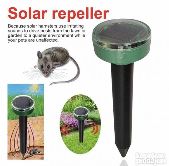 rasterivač krtica glodara zmija 2 kom / solarni