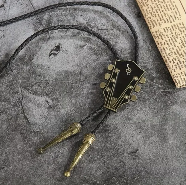 Vestern Gitarska glava Bolo Kravata Rock 'n' Roll