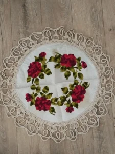 Etno veženo milje okruglo prečnik 60cm iz bakine škrinje