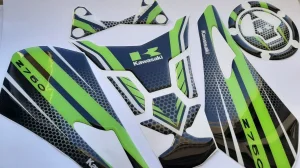 Komplet stikera Kawasaki Z750 green