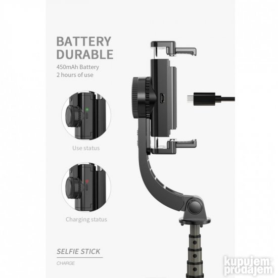 Gimbal stabilizovani drzac za telefon Gimbal crni