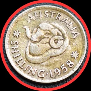 1 Šiling 1958 Australija Srebro
