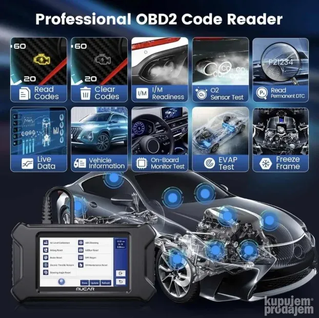 Mucar CS4 OBD2 Dijagnostika abs/srs/ecm/tcm sa 5 besplatnih