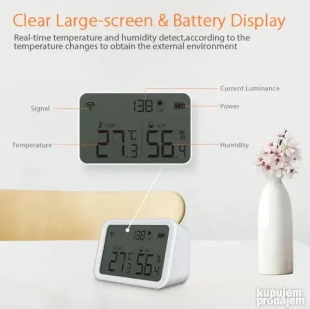 ZIGBEE-SMART-TEMPERATURE-HS05 Gembird Alexa Smart Zigbee bez