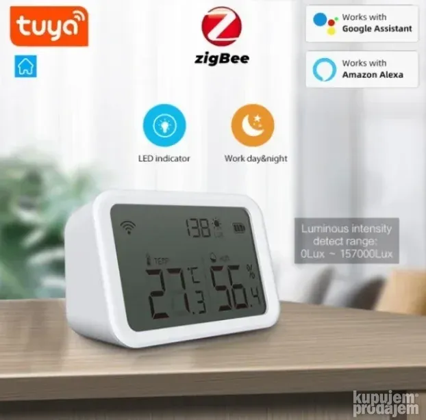 ZIGBEE-SMART-TEMPERATURE-HS05 Gembird Alexa Smart Zigbee bez