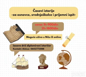 Privatni casovi istorije za prijemni ispit