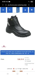 Steitz secura radne cipele 43 br