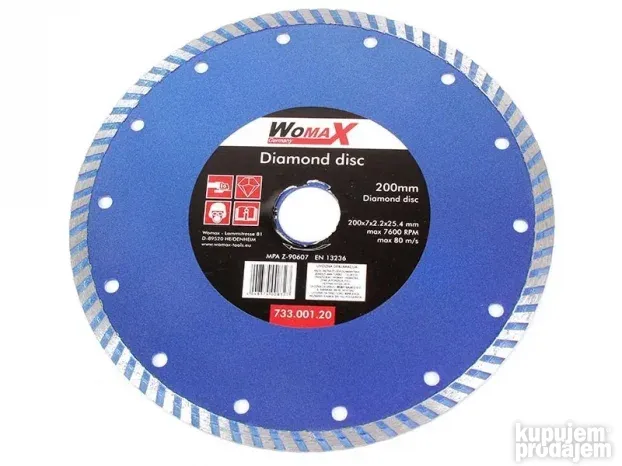 Rezna ploča dijamantska O200x25.4mm TURBO