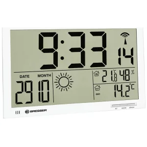 BRESSER MyTime Jumbo LCD wall clock white