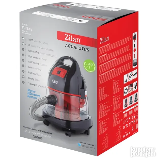 ZLN8945/RD Usisivač za suvo/mokro usisavanje-ZLN8945 crveni