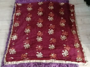 Dve divne svilene etno marame ukrasene srmom