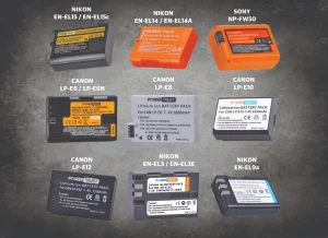 Baterije za Fotoaparate Nikon Canon Sony EL14 EL15 E6 FW50