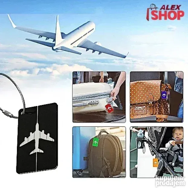 Beg tag 3D privezak za kofere i putne torbe sa mestom za adr