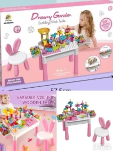 Stocic za decu Sto i stolica za decu Sto +kocke za decu Sto