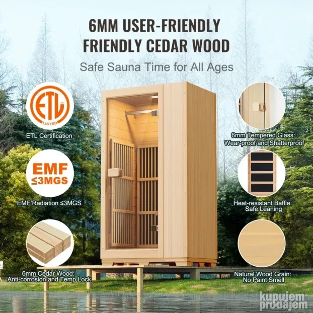 Infracrvena sauna za 1 osobu