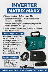 Inverter aparat za zavarivanje 250A