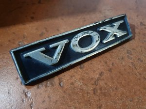 Vintage 1968 Vox Amp Logo Badge - ZAMENA