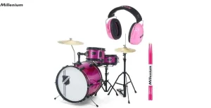 Millenium Youngster Drum Set Bundle Pink