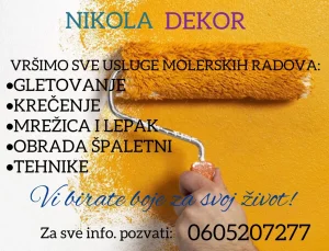 Molerski radovi-Glet,Krecenje,Lepak,Tehnike,Spaletne