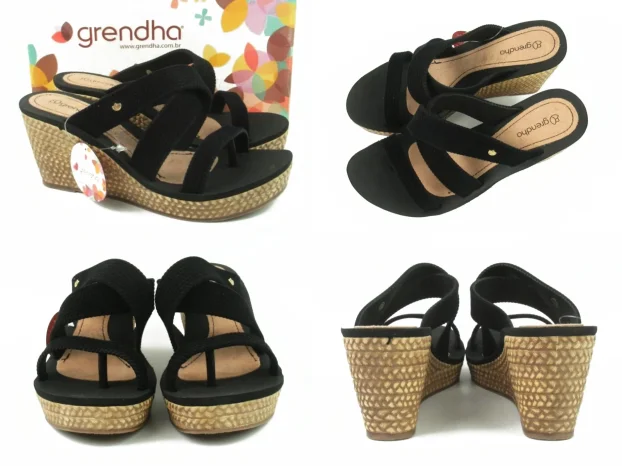 Grendha papuče japanke platforma NOVO K207/38