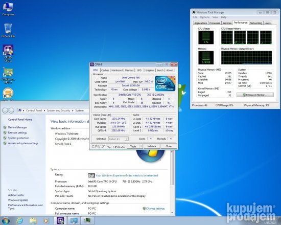 Intel i5 760 8MB 1156 KupujemProdajem