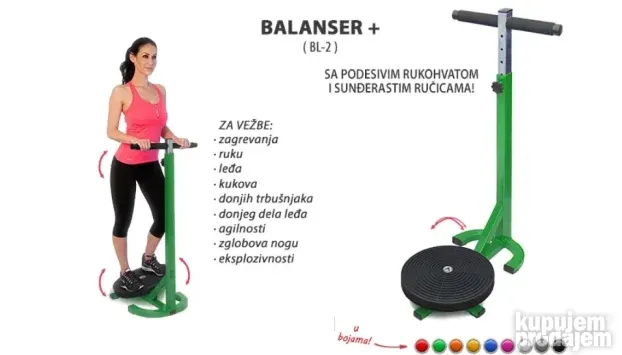 Balanser plus balans board sa podešavajućim rukohvatima