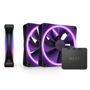 NZXT F120 RGB DUO black 3 pieces set controller