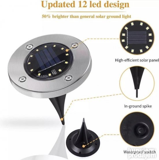 4 kom 12 dioda SOLARNA LAMPA solarna lampa SOLARNA led LAMPA