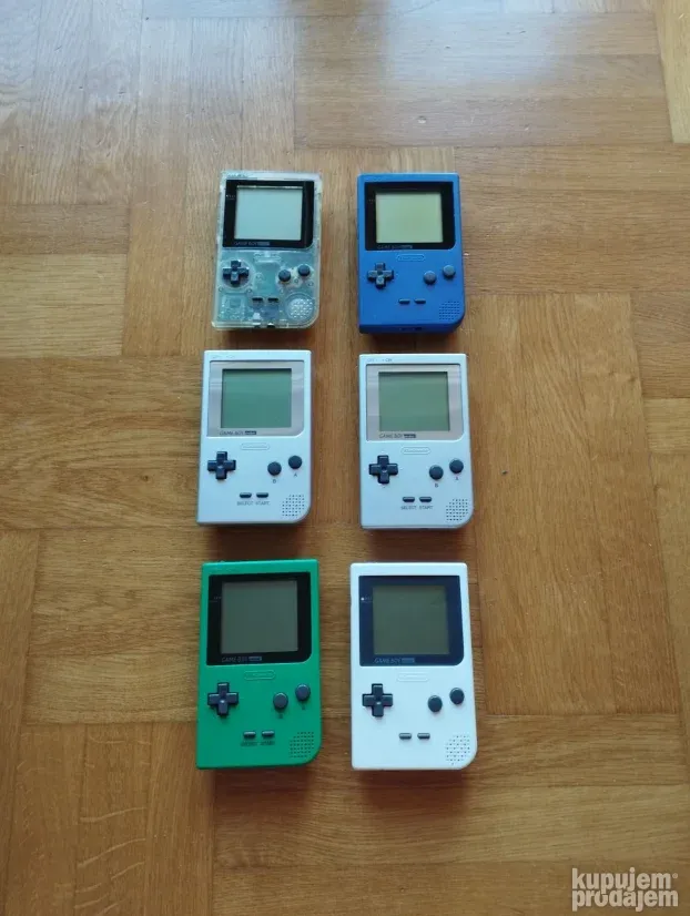 Gameboy Pocket Blue Green Silver Game Boy