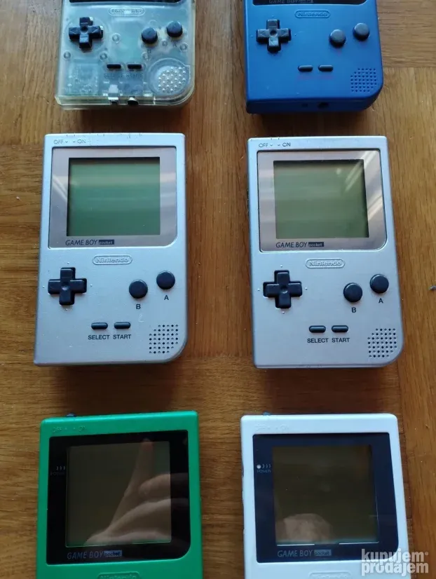 Gameboy Pocket Blue Green Silver Game Boy