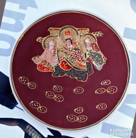 Royal Hand Painted Japanese Satsuma Porcelan tanjir