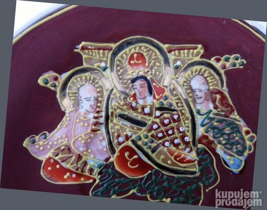 Royal Hand Painted Japanese Satsuma Porcelan tanjir