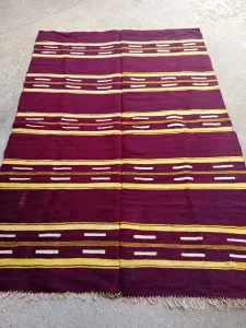 Stari tkani vuneni ćilim iz dve pole 180x120cm