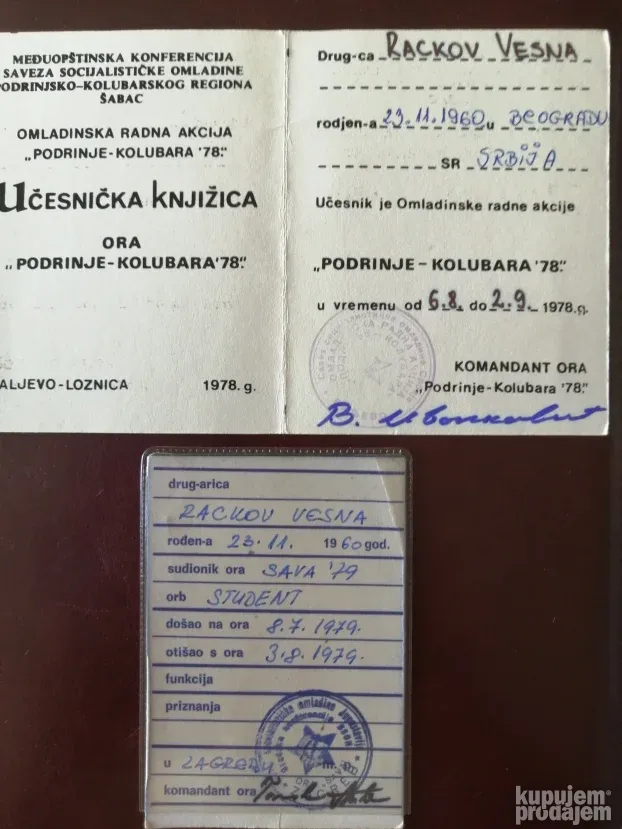Učesničke knjižice ORA 1978 i 1979 god