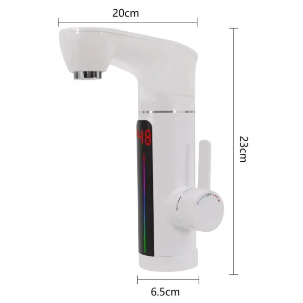 Protocna slavina za sudoperu i lavabo Inox i Bela