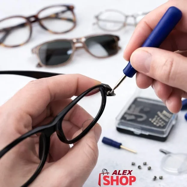 Set za popravku naočara mini alat + šrafovi