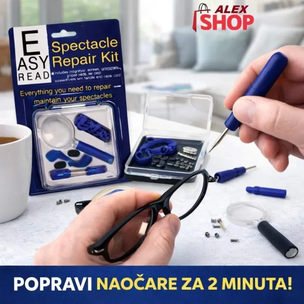 Set za popravku naočara mini alat + šrafovi