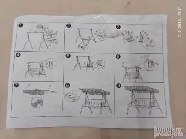 Ljuljaška baštenska bež kenty