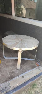 sto bastenski i dvoriste manji metal-drvo