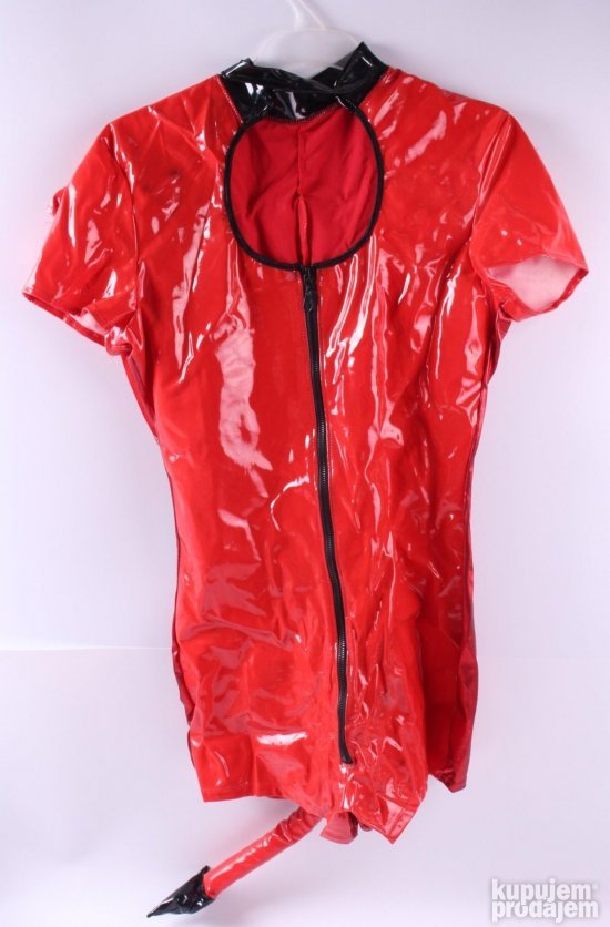 CATSUIT Djavolica Lakovan Metaliziran NOV Za Posebne Prilike