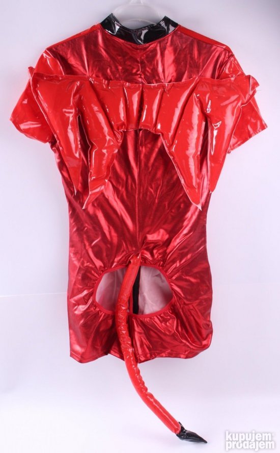 CATSUIT Djavolica Lakovan Metaliziran NOV Za Posebne Prilike