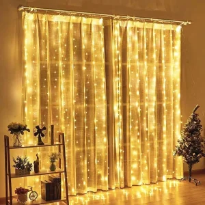 LED zavesa novogodišnja 3x3 metara Toplo Bela