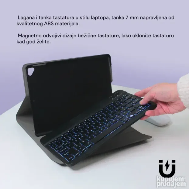 Futrola sa tastaturom i misem za ipad 9 10.2crna