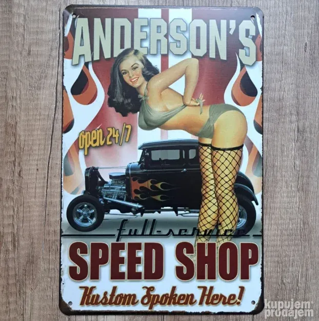 Metalna tabla SPEED SHOP