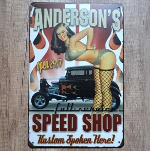 Metalna tabla SPEED SHOP