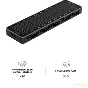 ARGB/ PWM Kontroler za 10 ventilatora NOVO