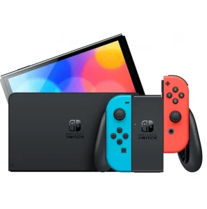 NINTENDO Switch (OLED modell) neon red and blue