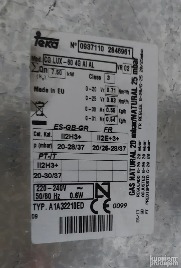 Plinska ploca TEKA